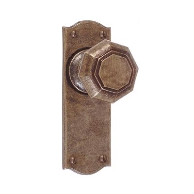 Shaftesbury Knob, Nowton Plain Plate, AntiquedBrass