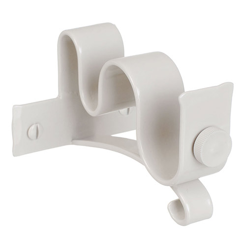 25/12mm Double Pole Centre Bracket in Clay