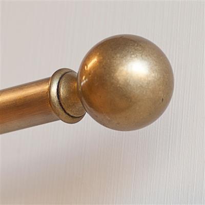 19mm Brass Ball Finial in Antiqued Brass