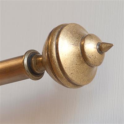 19mm Brass Empire Finial in Antiqued Brass