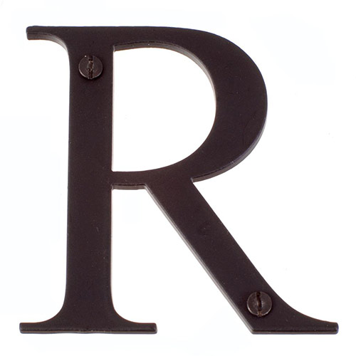 Letter R in Matt Black