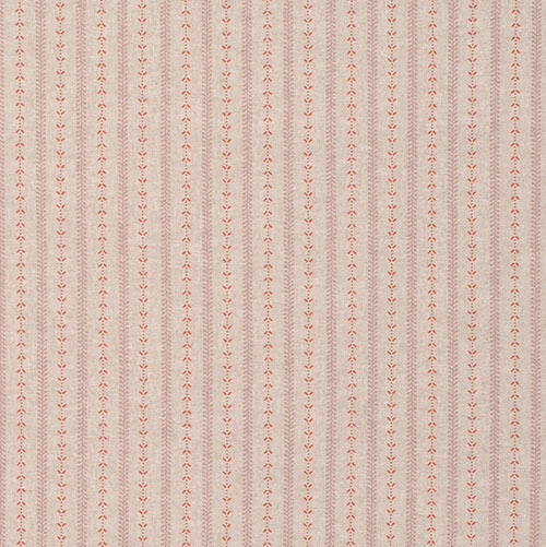 Cottage Stripe Fabric in Coral