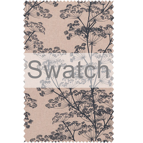 Swatch of Cow Parsley in Indigo Reversed 