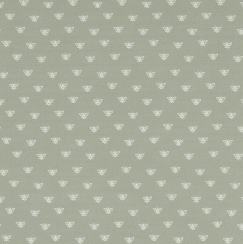 Honey Bees Fabric in Country Green