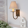 Empire Candle Clip Shade in Indigo Cottage Stripe