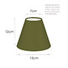 Empire Candle Clip Shade in Forest Green Hunstanton Velvet
