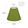 Empire Candle Clip Shade in Green Waterford Linen