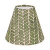 Candle Clip Shade in Rich Green Watercolour Leaf