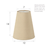 French Cone Candle Clip Shade in Royal Oyster Silk