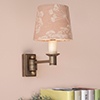French Drum Candle Clip Shade in Plaster Pink Cow Parsley