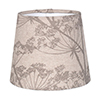 French Drum Candle Clip Shade in Soft Grey Cow Parsley, Reversed