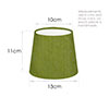 French Drum Candle Clip Shade in Green Waterford Linen