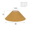 40cm Wide Cone Shade in Ochre Waterford Linen