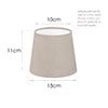 French Drum Candle Clip Shade in Limestone Waterford Linen