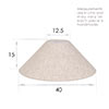 40cm Wide Cone Shade in Natural Isabelle Linen