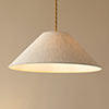 40cm Pendant Wide Cone Shade in Natural Isabelle Linen