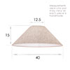 40cm Pendant Wide Cone Shade in Natural Isabelle Linen