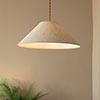 40cm Pendant Wide Cone Shade in Natural Isabelle Linen