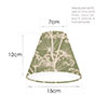 15cm Pendant Empire Shade in Hedge Green Cow Parsley 
