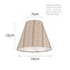 15cm Pendant Empire Shade in Gold Cottage Stripe