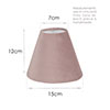 15cm Empire Shade in Dusky Pink Hunstanton Velvet