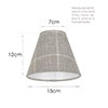 15cm Pendant Empire Shade in Stirling Check Lovat Wool