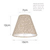 15cm Pendant Empire Shade in Gold Spring Leaf