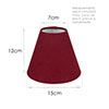 15cm Empire Shade in Deep Red Waterford Linen