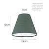 15cm Pendant Empire Shade in Teal Waterford Linen