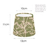 13cm French Drum Shade in Hedge Green Cow Parsley 
