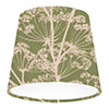 13cm Pendant French Drum Shade in Hedge Green Cow Parsley 