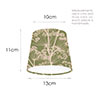 13cm Pendant French Drum Shade in Hedge Green Cow Parsley 