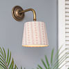 13cm Pendant French Drum Shade in Coral Cottage Stripe
