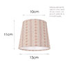 13cm Pendant French Drum Shade in Coral Cottage Stripe