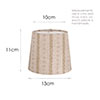 13cm French Drum Shade in Gold Cottage Stripe