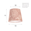 13cm Pendant French Drum Shade in Dusky Pink Cavendish