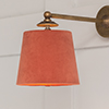 13cm Pendant Medium French Drum Shade in Burnt Orange Hunstanton Velvet