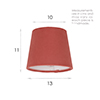 13cm Pendant Medium French Drum Shade in Burnt Orange Hunstanton Velvet