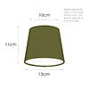 13cm Pendant French Drum Shade In Forest Green Hunstanton Velvet