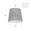 13cm Pendant French Drum Shade in Indigo Spring Leaf