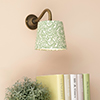 13cm Pendant French Drum Shade in Rich Green Spring Leaf