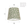 13cm Pendant French Drum Shade in Rich Green Spring Leaf