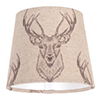 13cm Pendant French Drum Shade in Natural Stag