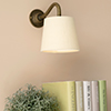13cm Pendant French Drum Shade in Cream Waterford Linen