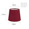 13cm French Drum Shade in Deep Red Waterford Linen