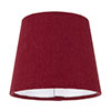 13cm Pendant French Drum Shade in Deep Red Waterford Linen