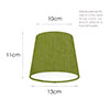 13cm Pendant French Drum Shade in Green Waterford Linen