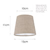 13cm Pendant French Drum Shade in Natural Waterford Linen
