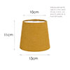 13cm French Drum Shade in Ochre Waterford Linen