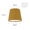 13cm Pendant French Drum Shade in Ochre Waterford Linen